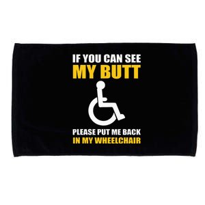 Funny Disabled Handicapped Wheelchair Humor Microfiber Hand Towel