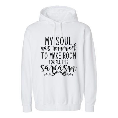 Funny Dark Humour Witty Smart Pessimist Sarcasm Cool Gift Garment-Dyed Fleece Hoodie