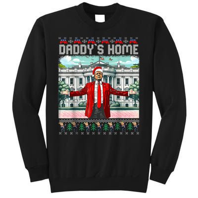 Funny Daddys Home Trump Ugly Christmas Sweater Pajamas Sweatshirt