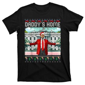 Funny Daddys Home Trump Ugly Christmas Sweater Pajamas T-Shirt