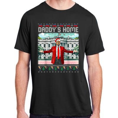 Funny Daddys Home Trump Ugly Christmas Sweater Pajamas Adult ChromaSoft Performance T-Shirt