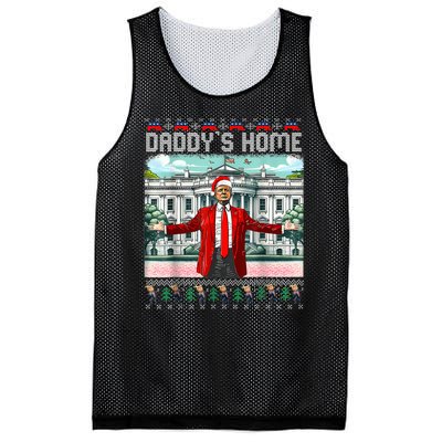 Funny Daddys Home Trump Ugly Christmas Sweater Pajamas Mesh Reversible Basketball Jersey Tank