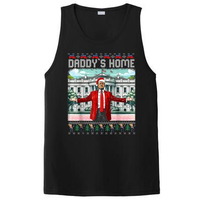 Funny Daddys Home Trump Ugly Christmas Sweater Pajamas PosiCharge Competitor Tank