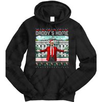 Funny Daddys Home Trump Ugly Christmas Sweater Pajamas Tie Dye Hoodie