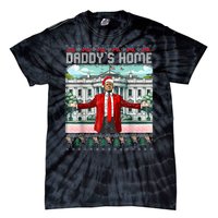 Funny Daddys Home Trump Ugly Christmas Sweater Pajamas Tie-Dye T-Shirt