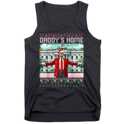 Funny Daddys Home Trump Ugly Christmas Sweater Pajamas Tank Top