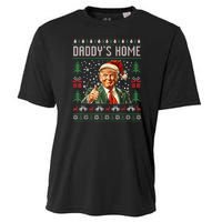 Funny DaddyS Home Trump Ugly Christmas Sweater Xmas Pajamas Cooling Performance Crew T-Shirt