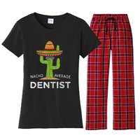 Fun Dental Humor Gifts Funny Meme Saying Dentist Women's Flannel Pajama Set