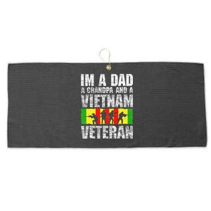 Father Day Im A Dad Grandpa And Vietnam Veteran Large Microfiber Waffle Golf Towel