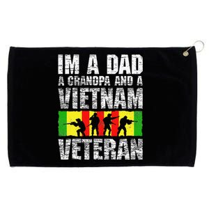 Father Day Im A Dad Grandpa And Vietnam Veteran Grommeted Golf Towel