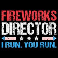 Fireworks Director I Run You Run Funny 4th Of July Drawstring Bag