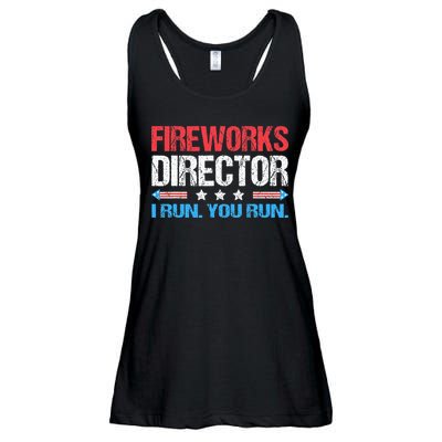 Fireworks Director I Run You Run Funny 4th Of July Ladies Essential Flowy Tank