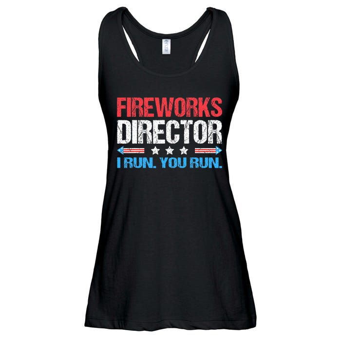 Fireworks Director I Run You Run Funny 4th Of July Ladies Essential Flowy Tank