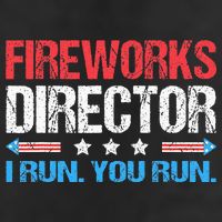Fireworks Director I Run You Run Funny 4th Of July Crop Fleece Hoodie