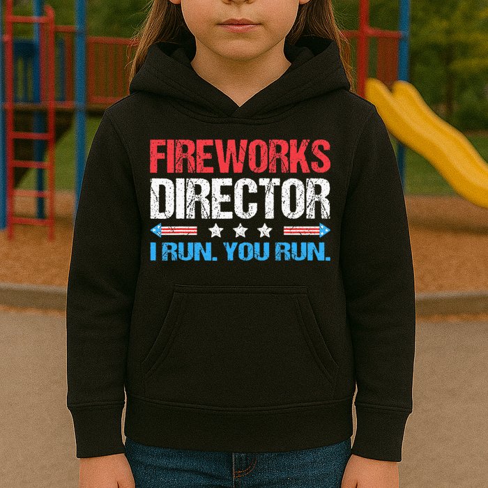 Fireworks Director I Run You Run Funny 4th Of July Kids Hoodie