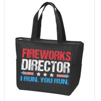 Fireworks Director I Run You Run Funny 4th Of July Zip Tote Bag