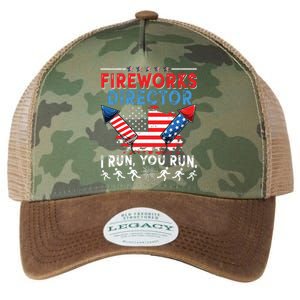 Fireworks Director I Run You Run 4th Of July Independence Legacy Tie Dye Trucker Hat