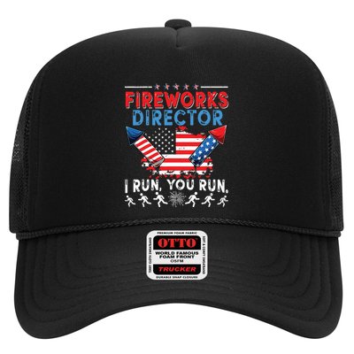 Fireworks Director I Run You Run 4th Of July Independence Trucker Hat