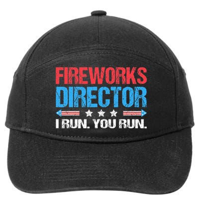Fireworks Director I Run You Run Funny 4th Of July 7-Panel Snapback Hat