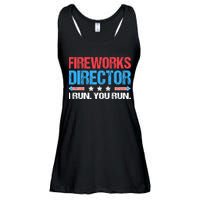 Fireworks Director I Run You Run Funny 4th Of July Ladies Essential Flowy Tank