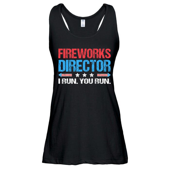 Fireworks Director I Run You Run Funny 4th Of July Ladies Essential Flowy Tank