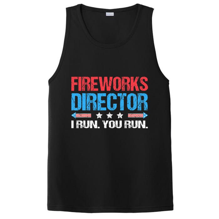 Fireworks Director I Run You Run Funny 4th Of July PosiCharge Competitor Tank
