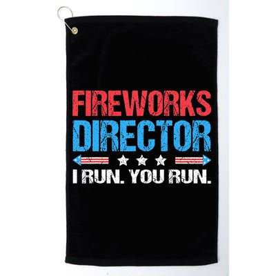 Fireworks Director I Run You Run Funny 4th Of July Golf Towel