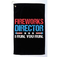 Fireworks Director I Run You Run Funny 4th Of July Golf Towel