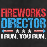 Fireworks Director I Run You Run Funny 4th Of July Microfiber Hand Towel