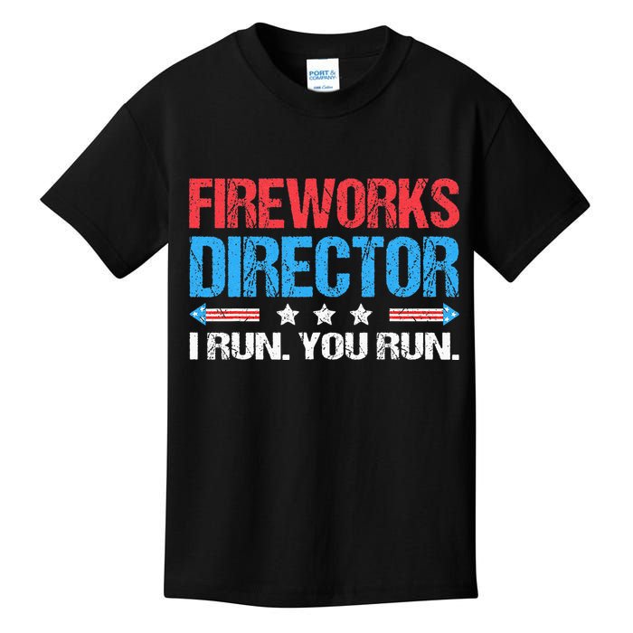 Fireworks Director I Run You Run Funny 4th Of July Kids T-Shirt