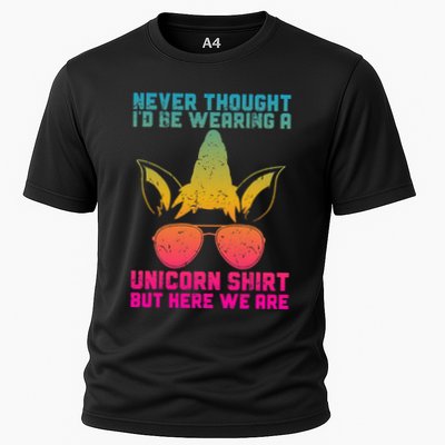 Fathers Day I Wear A Unicorn Dadacorn Funny Cooling Performance Crew T-Shirt