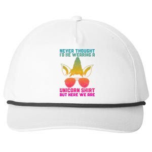 Fathers Day I Wear A Unicorn Dadacorn Funny Snapback Five-Panel Rope Hat