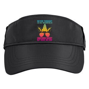 Fathers Day I Wear A Unicorn Dadacorn Funny Adult Drive Performance Visor