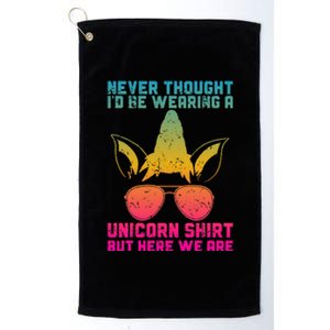 Fathers Day I Wear A Unicorn Dadacorn Funny Platinum Collection Golf Towel