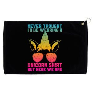 Fathers Day I Wear A Unicorn Dadacorn Funny Grommeted Golf Towel