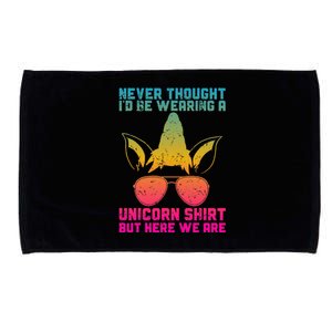 Fathers Day I Wear A Unicorn Dadacorn Funny Microfiber Hand Towel