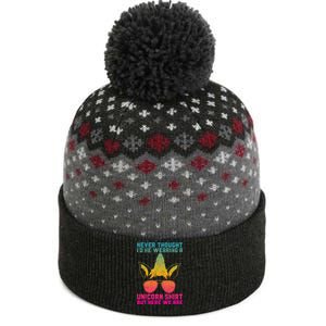 Fathers Day I Wear A Unicorn Dadacorn Funny The Baniff Cuffed Pom Beanie