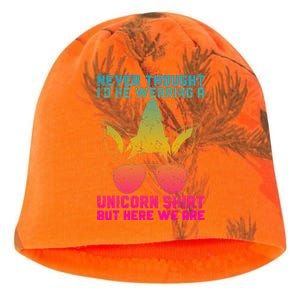 Fathers Day I Wear A Unicorn Dadacorn Funny Kati - Camo Knit Beanie