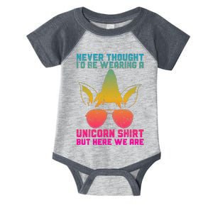 Fathers Day I Wear A Unicorn Dadacorn Funny Infant Baby Jersey Bodysuit