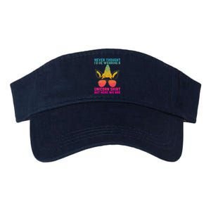 Fathers Day I Wear A Unicorn Dadacorn Funny Valucap Bio-Washed Visor