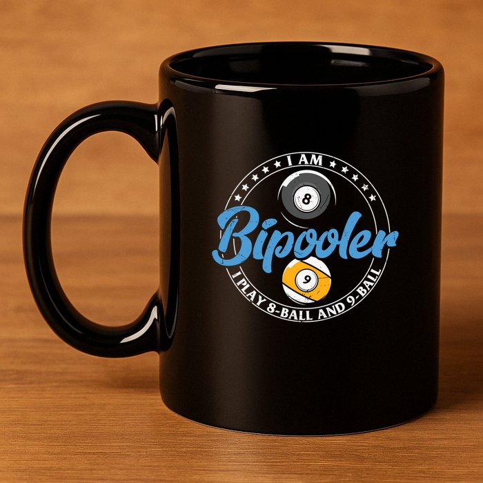 Father's Day I'm Bipooler Pi Player 8 Bal And 9 Ball Gift For Dad 11oz C Handle Ceramic Mug