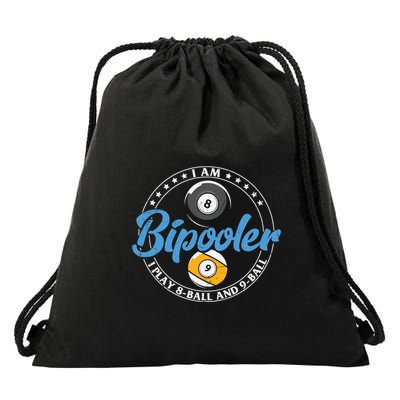 Father's Day I'm Bipooler Pi Player 8 Bal And 9 Ball Gift For Dad Drawstring Bag