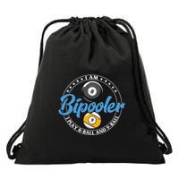 Father's Day I'm Bipooler Pi Player 8 Bal And 9 Ball Gift For Dad Drawstring Bag