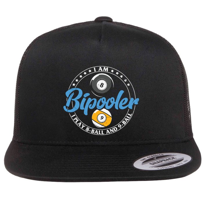 Father's Day I'm Bipooler Pi Player 8 Bal And 9 Ball Gift For Dad Flatbill Hat