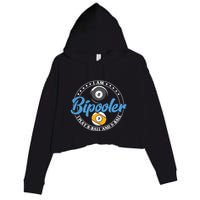 Father's Day I'm Bipooler Pi Player 8 Bal And 9 Ball Gift For Dad Crop Fleece Hoodie