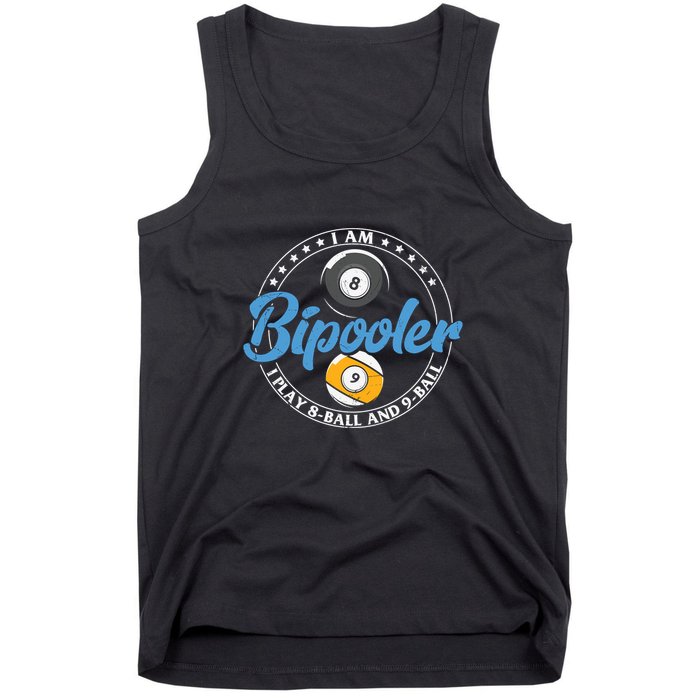 Father's Day I'm Bipooler Pi Player 8 Bal And 9 Ball Gift For Dad Tank Top