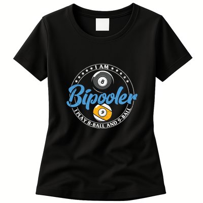 Father's Day I'm Bipooler Pi Player 8 Bal And 9 Ball Gift For Dad Womens T-Shirt