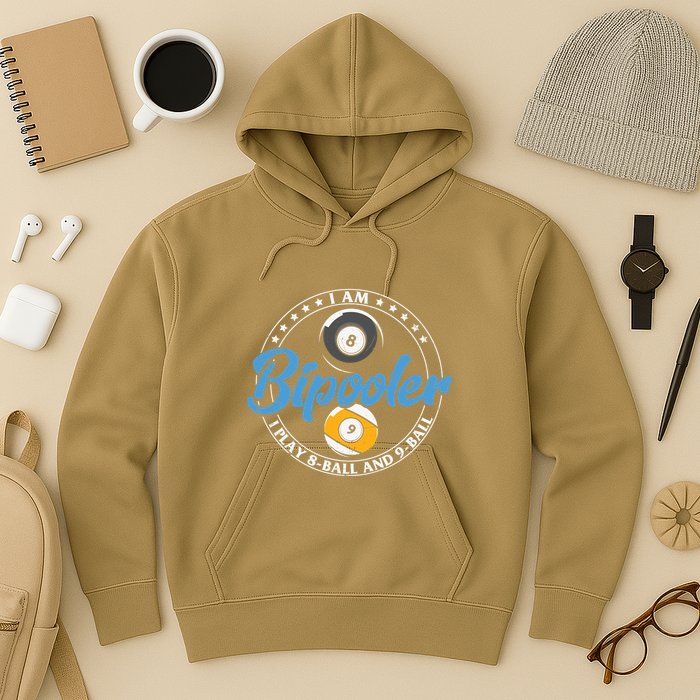 Father's Day I'm Bipooler Pi Player 8 Bal And 9 Ball Gift For Dad Hoodie