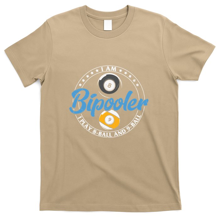 Father's Day I'm Bipooler Pi Player 8 Bal And 9 Ball Gift For Dad T-Shirt