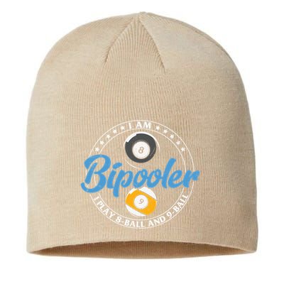 Father's Day I'm Bipooler Pi Player 8 Bal And 9 Ball Gift For Dad Sustainable Beanie